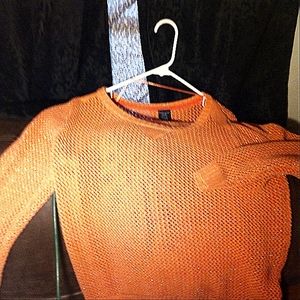 XXL  faded glory women's peach crochet sweater